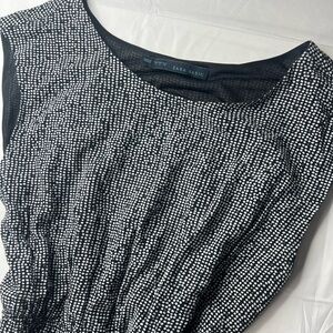 Zara Basic Monochrome Dotted Dress